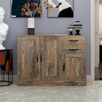 French Country Buffet Cabinets, Storage Cabinets with 2 Dividers