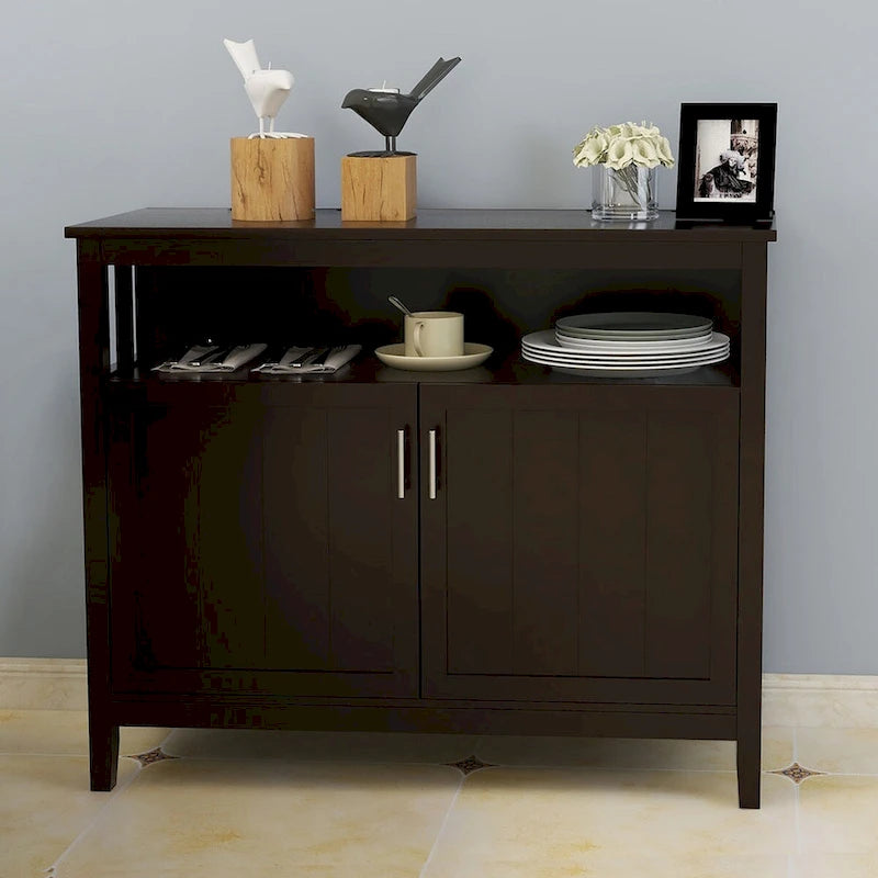 French Country Buffet Cabinets, Storage Cabinets with 2 Dividers