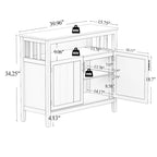 French Country Buffet Cabinets, Storage Cabinets with 2 Dividers