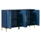 Unique Features of a Four-Door Cabinet with Two-Tone Triangular Pattern Doors, Suitable For Entryway