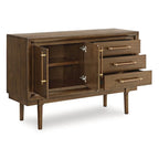 Signature Design by Ashley Lyncott Brown Dining Server - 56.13 W x 18 D x 36.25 H