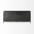 Poppy I Black Metal w/Glass Door Sideboard - 79.0L x 16.0W x 33.0H