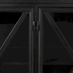Poppy I Black Metal w/Glass Door Sideboard - 79.0L x 16.0W x 33.0H