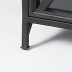 Poppy I Black Metal w/Glass Door Sideboard - 79.0L x 16.0W x 33.0H