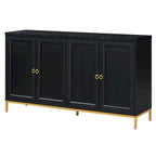 Modern Sideboard with 4 door cabinet with Metal Handles and Adjustable Shelves