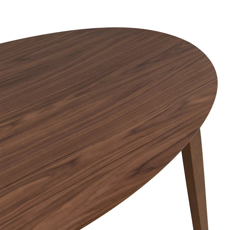 Furniture of America Beau I Mid-century Walnut 7-Piece Oval Dining Set