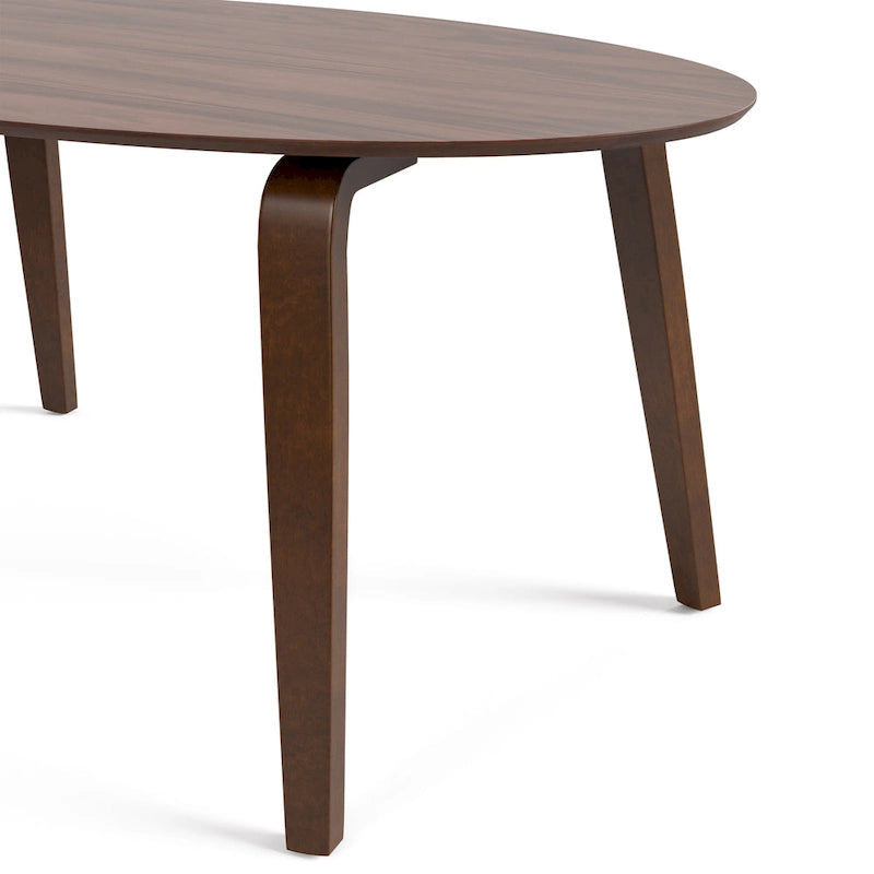 Furniture of America Beau I Mid-century Walnut 7-Piece Oval Dining Set