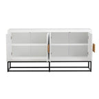 Light Luxury Designed Cabinet with Unique Support Legs and Adjustable Shelves, Suitable for Living Rooms, Corridors