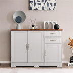 Kitchen Sideboard with Storage Cabinets & Drawers - 16D x 43.5W x 31H