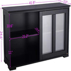 Stackable Buffet Storage Sideboard - 41.9D x 13W x 24.5H