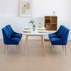 XINMICS Mid-Century Modern Velvet Dining Chair, Upholstered Parsons Chair, Set of 2
