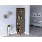 Corner Bar Cabinet for Kitchen, Dining Room,Living Room, Dark Brown