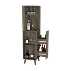 Corner Bar Cabinet for Kitchen, Dining Room,Living Room, Dark Brown