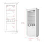 Bar Cabinet, Four built-in wine racks,Living Room, Black