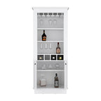 Bar Cabinet, Four built-in wine racks,Living Room, Black
