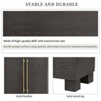 Wood Traditional Style Sideboard with Adjustable Shelves
