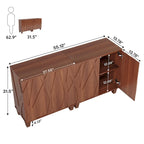55  Sideboard Buffet Cabinet with Adjustable Shelving for Kitchen Dining Room
