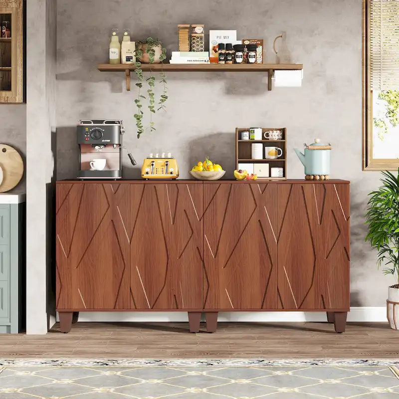55  Sideboard Buffet Cabinet with Adjustable Shelving for Kitchen Dining Room