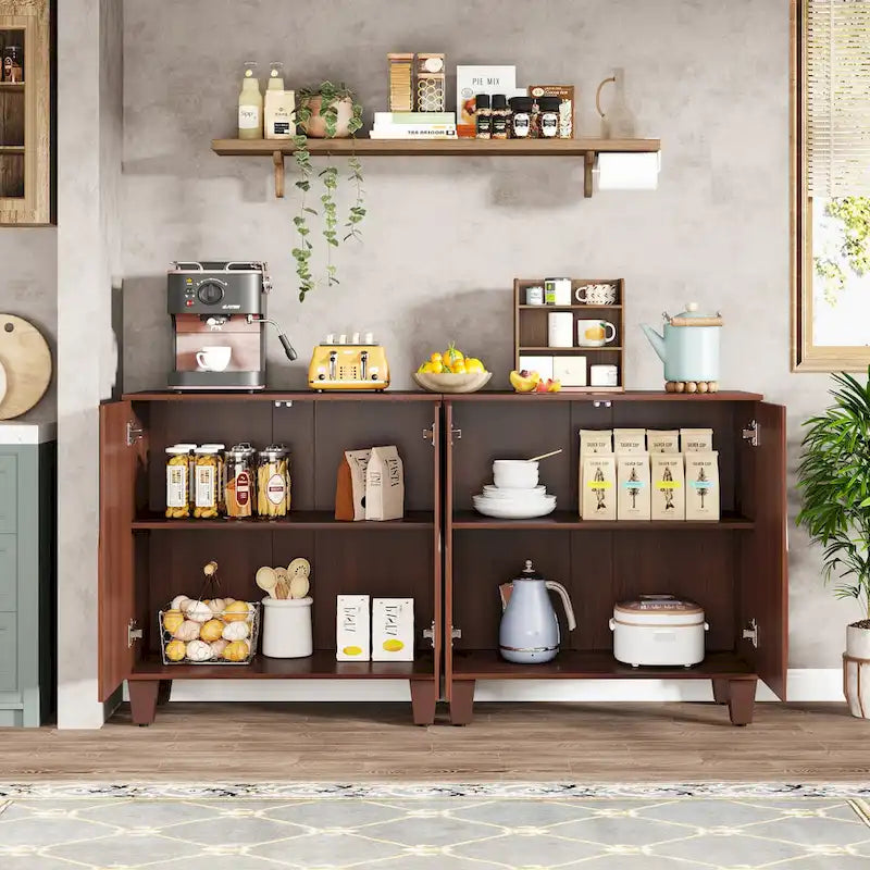 55  Sideboard Buffet Cabinet with Adjustable Shelving for Kitchen Dining Room