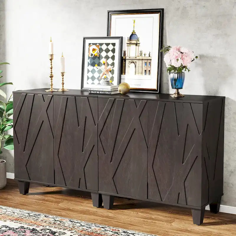 55  Sideboard Buffet Cabinet with Adjustable Shelving for Kitchen Dining Room