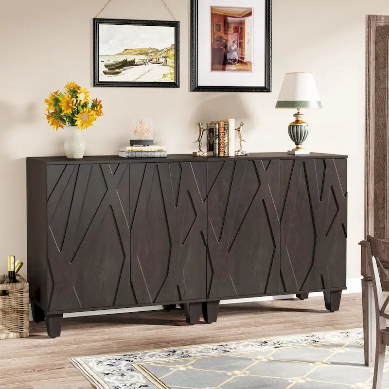 55  Sideboard Buffet Cabinet with Adjustable Shelving for Kitchen Dining Room
