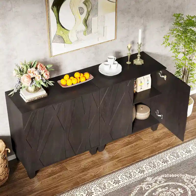 55  Sideboard Buffet Cabinet with Adjustable Shelving for Kitchen Dining Room
