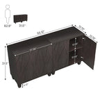 55  Sideboard Buffet Cabinet with Adjustable Shelving for Kitchen Dining Room