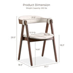 Furniture of America Shaw Mid-century 5-Piece Walnut Wood Counter Height Table Set with 4 Chairs