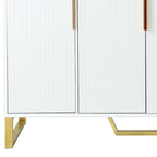 Modern Stylish Freestanding Wooden Sideboard with Imitation Marble Sticker TableTop