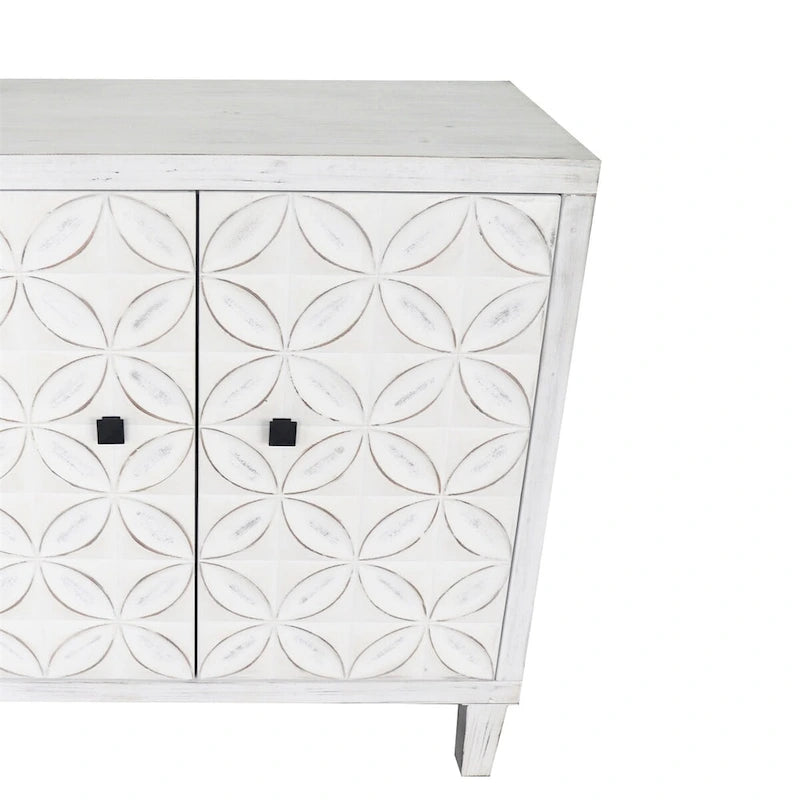 Accent Cabinet 4 Door Wooden Cabinet Sideboard Buffet Server Cabinet