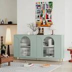 Adriana 60 Wooden Cabinet with 4 Glass Doors Sideboard Buffet Server Cabinet