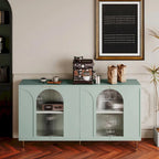 Adriana 60 Wooden Cabinet with 4 Glass Doors Sideboard Buffet Server Cabinet