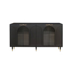 Adriana 60 Wooden Cabinet with 4 Glass Doors Sideboard Buffet Server Cabinet