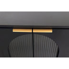 Adriana 60 Wooden Cabinet with 4 Glass Doors Sideboard Buffet Server Cabinet