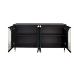 Adriana 60 Wooden Cabinet with 4 Glass Doors Sideboard Buffet Server Cabinet