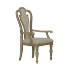 Magnolia Manor Weathered Bisque Splat Back Upholstered Arm Chair (Set of 2)