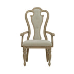 Magnolia Manor Weathered Bisque Splat Back Upholstered Arm Chair (Set of 2)