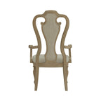 Magnolia Manor Weathered Bisque Splat Back Upholstered Arm Chair (Set of 2)