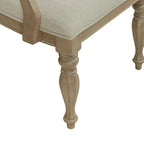 Magnolia Manor Weathered Bisque Splat Back Upholstered Arm Chair (Set of 2)