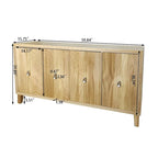Vintage 4 Door Storage Cabinet,Dining Sideboard,Large Buffet