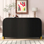 60 Curved Corner Cabinet Sideboard with Adjustable Shelves