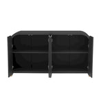 60 Curved Corner Cabinet Sideboard with Adjustable Shelves