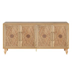 Carved Flower Door Large Storage Cabinet Sideboard Buffet