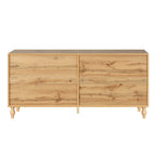 Carved Flower Door Large Storage Cabinet Sideboard Buffet