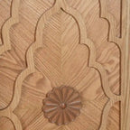 Carved Flower Door Large Storage Cabinet Sideboard Buffet