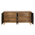 Carved Flower Door Large Storage Cabinet Sideboard Buffet