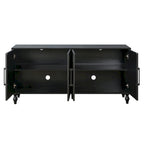 Carved Flower Door Large Storage Cabinet Sideboard Buffet