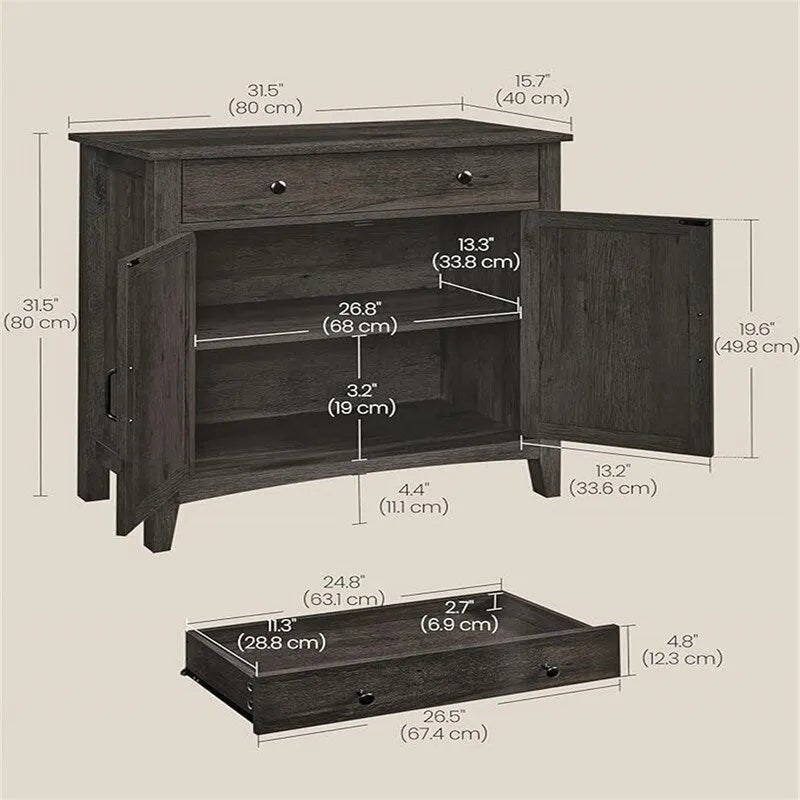 Buffet Cabinet - 15.7D x 31.5W x 31.5H