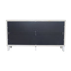 60-in Farmhouse Natural Wood Wash 4 Shutter Door Wooden Sideboard Buffet Server Accent Storage Cabinet