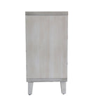 60-in Farmhouse Natural Wood Wash 4 Shutter Door Wooden Sideboard Buffet Server Accent Storage Cabinet